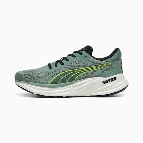Tenis de correr Magnify NITRO 2 para hombre, Green Moon-Yellow Alert, extralarge